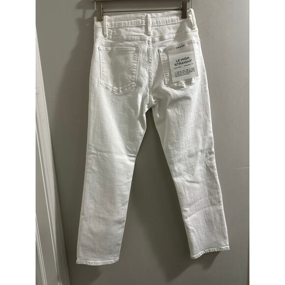 frame le high straight high rise jeans white New size 27 - Picture 5 of 7